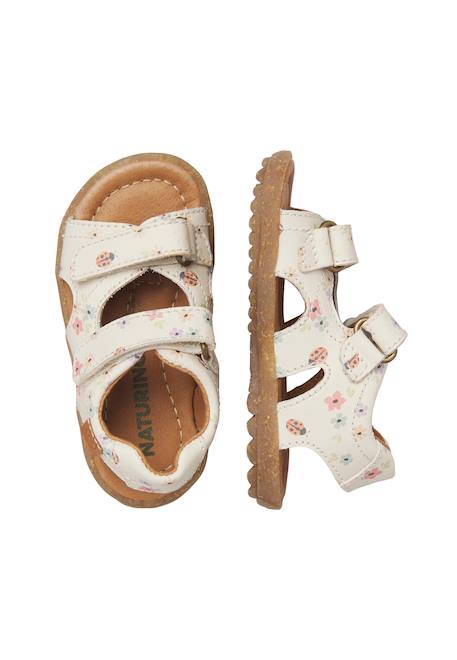 Sandales en cuir sky Blanc crème- 4 - vertbaudet enfant 