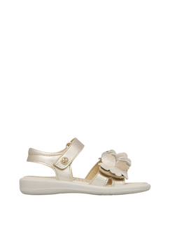 Chaussures-Chaussures fille 23-38-Sandales en cuir avec des fleurs salya