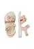 Sandales en cuir avec des fleurs salya Rose poudré- 4 - vertbaudet enfant 