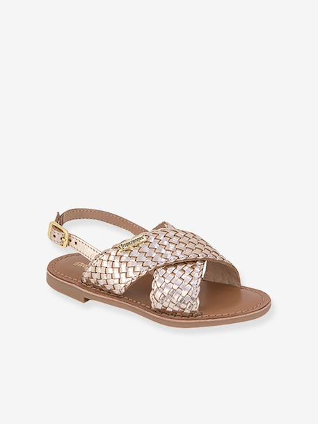 Sandales Bisou doré+multicolore 1 - vertbaudet enfant 