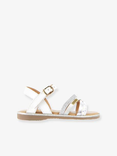Sandales Inaya blanc+doré 2 - vertbaudet enfant 