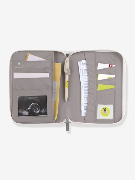 Pochette carnet de santé LÄSSIG blanc imprimé+Floral menthe+vert d'eau 3 - vertbaudet enfant 