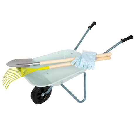 Kit d'outils de jardinage avec brouette Bleu 2 - vertbaudet enfant 