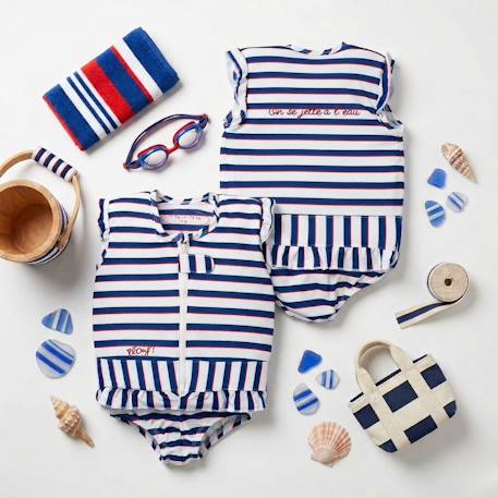 Maillot de bain flottant enfant - neo Blanc / bleu 4 - vertbaudet enfant 