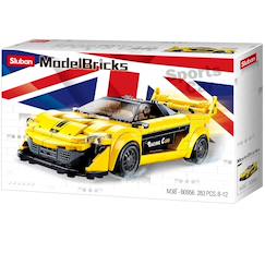 Jouet-Jeux d'imagination-Model bricks - super voiture anglaise jaune