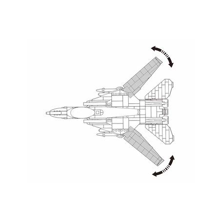 Model bricks - avion chasseur à réaction Gris 4 - vertbaudet enfant 