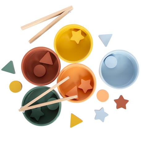 Jeu de tri montessori avec pince Beige 2 - vertbaudet enfant 