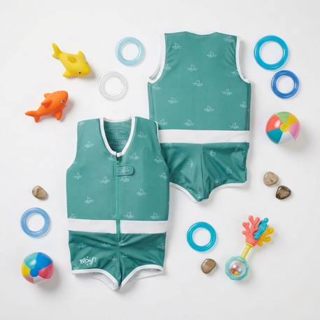 Maillot de bain flottant enfant - baby shark Vert 4 - vertbaudet enfant 