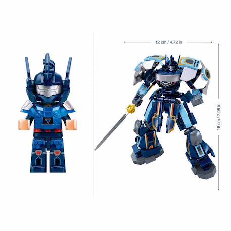 Robot mecha 2 en 1 bleu gris Bleu 3 - vertbaudet enfant 