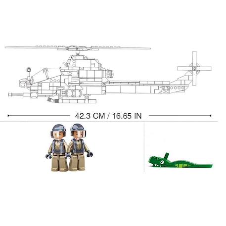 Model bricks - hélicoptère d'attaque Gris 4 - vertbaudet enfant 