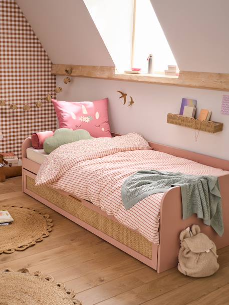 Lit enfant gigogne POESIE 90x190cm rose 2 - vertbaudet enfant 