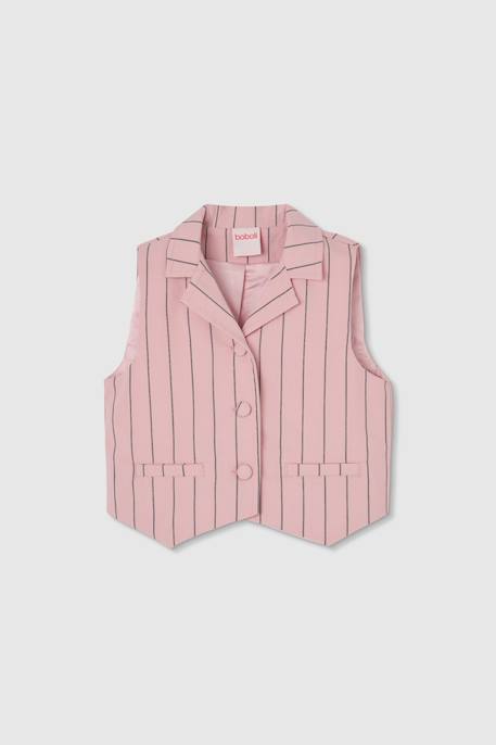 Fille-Gilet fille coton rayé
