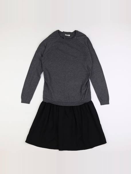 Robe grossesse - 38 à 40 Gris, noir 1 - vertbaudet enfant 
