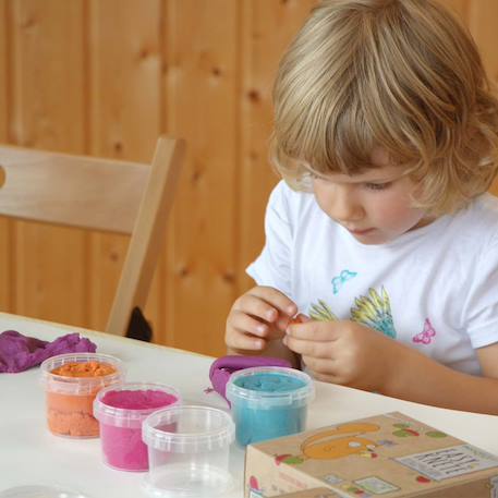 Pâte à modeler 'yuki' naturelle & vegan bio set de 4 pots Multicolore 2 - vertbaudet enfant 