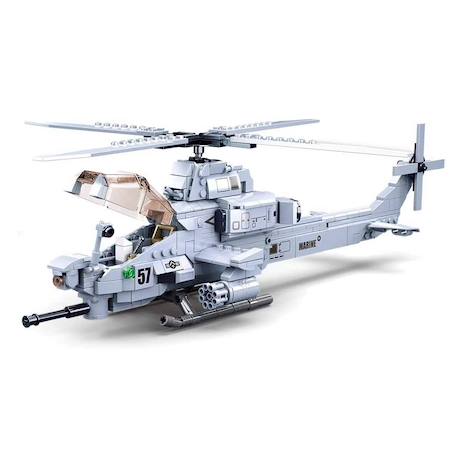 Model bricks - hélicoptère d'attaque Gris 3 - vertbaudet enfant 