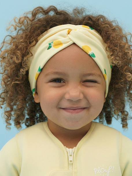 Bandeau de tête coloré Jaune citron+Orange clémentine+Rose pâle 2 - vertbaudet enfant 