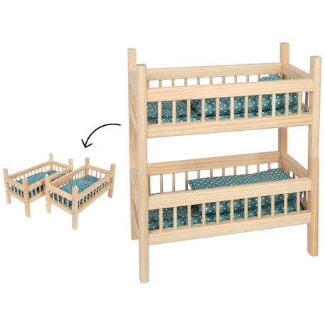 Lit superposé de poupée nature Beige 6 - vertbaudet enfant 
