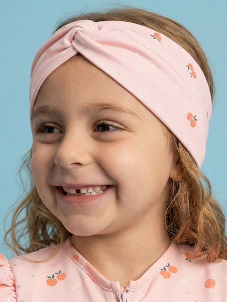 Bandeau de tête coloré Jaune citron+Orange clémentine+Rose pâle 5 - vertbaudet enfant 