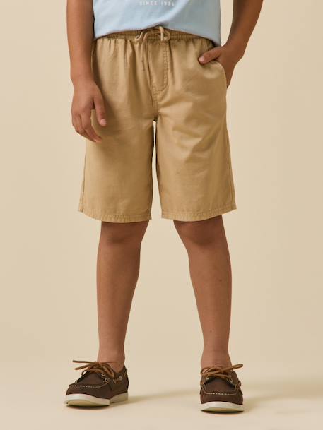 Bermuda taille élastiquée garçon Aqua+Beige 5 - vertbaudet enfant 