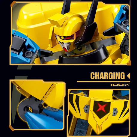 Robot super pr mecha jaune bleu Jaune 6 - vertbaudet enfant 