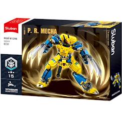 Jouet-Jeux d'imagination-Robot super pr mecha jaune bleu