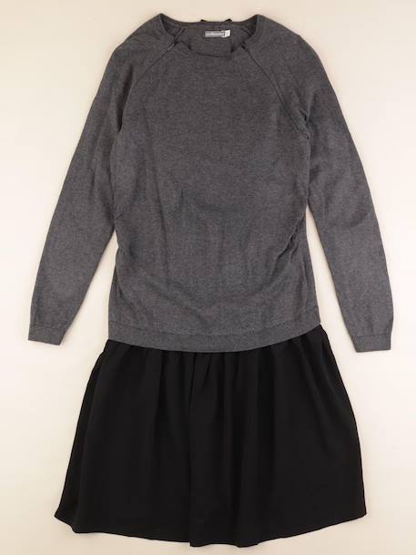 Robe grossesse - 38 à 40 Gris, noir 1 - vertbaudet enfant 