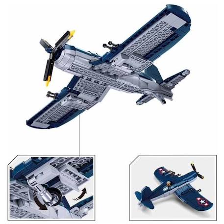 Army wwii - avion chasseur f4u Bleu 3 - vertbaudet enfant 