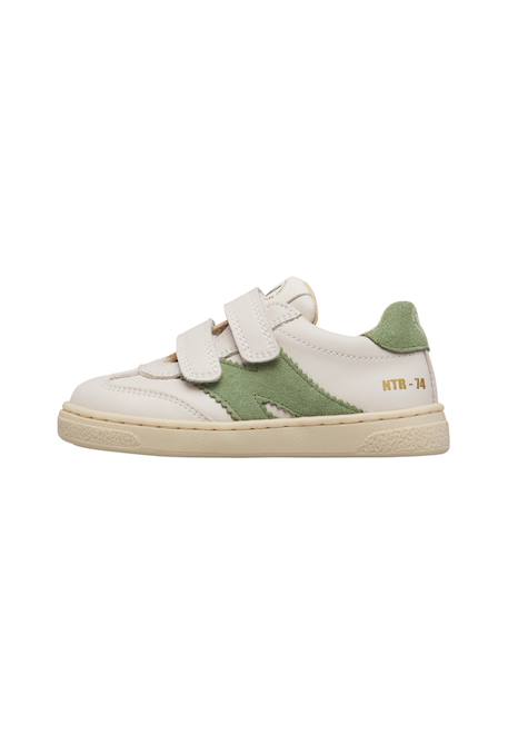 Baskets en cuir et suède jenix vl. Blanc-vert 3 - vertbaudet enfant 