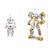 Robot mecha 2 en 1 blanc jaune Blanc 2 - vertbaudet enfant 