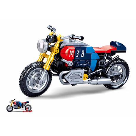 Model bricks - moto café racer Noir 2 - vertbaudet enfant 