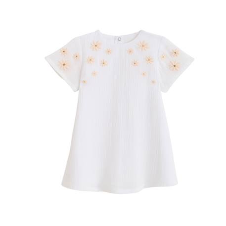 Robe enfant poésie d'été Blanc 2 - vertbaudet enfant 