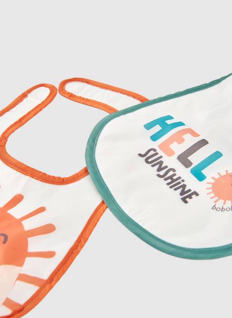 Pack de 2 bavoirs bébé coton Blanc 4 - vertbaudet enfant 