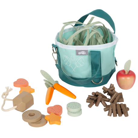 Set de fourrage pour chevaux avec sac Bleu 2 - vertbaudet enfant 