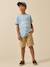 Bermuda taille élastiquée garçon Aqua+Beige 8 - vertbaudet enfant 