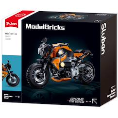 Jouet-Jeux d'imagination-Model bricks - moto orange