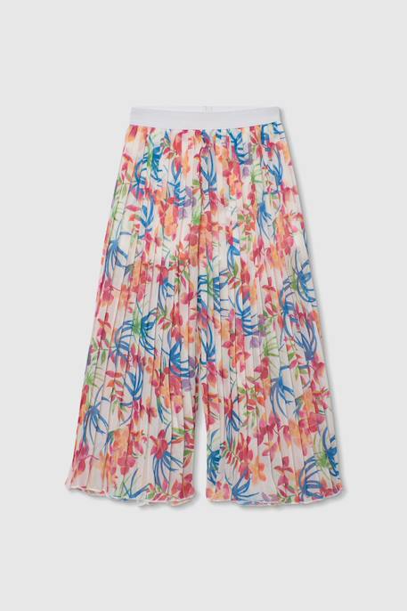 Pantalon fille imprimé feuilles évasé  - vertbaudet enfant