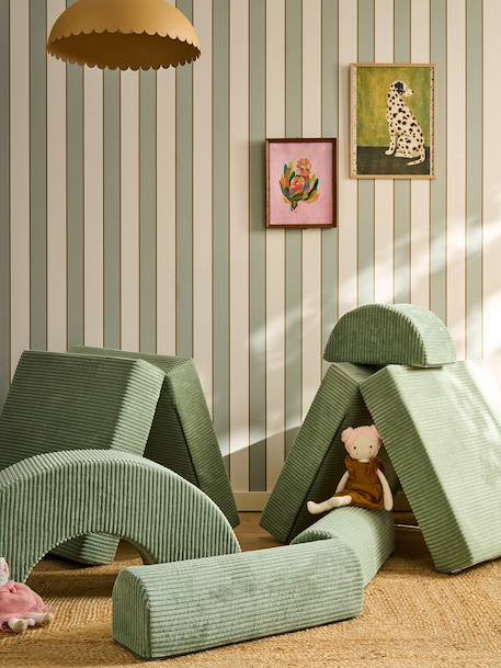 Canapé mousse modulable vert 2 - vertbaudet enfant 