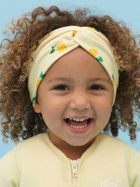 Bandeau de tête coloré Jaune citron+Orange clémentine+Rose pâle 1 - vertbaudet enfant 