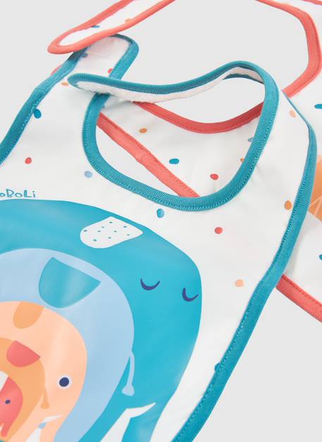 Pack de 2 bavoirs bébé coton Blanc 4 - vertbaudet enfant 