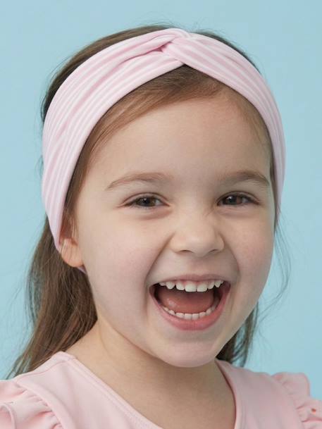 Bandeau de tête coloré Jaune citron+Orange clémentine+Rose pâle 10 - vertbaudet enfant 