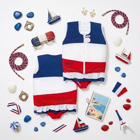 Maillot de bain flottant enfant - coquette Bleu / blanc 4 - vertbaudet enfant 