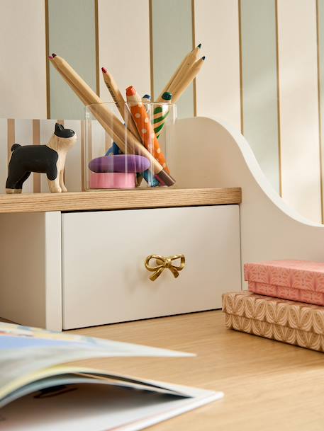 Bureau enfant bois avec rangements SOFIA écru 3 - vertbaudet enfant 