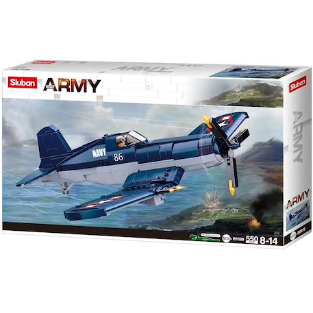Army wwii - avion chasseur f4u Bleu 1 - vertbaudet enfant 