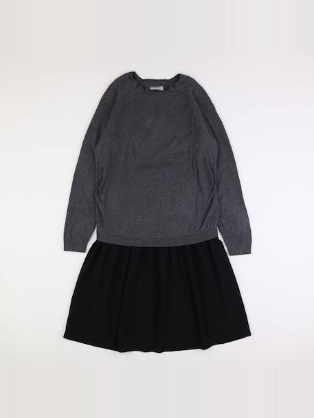Robe grossesse - 42 à 44 Gris, noir 1 - vertbaudet enfant 