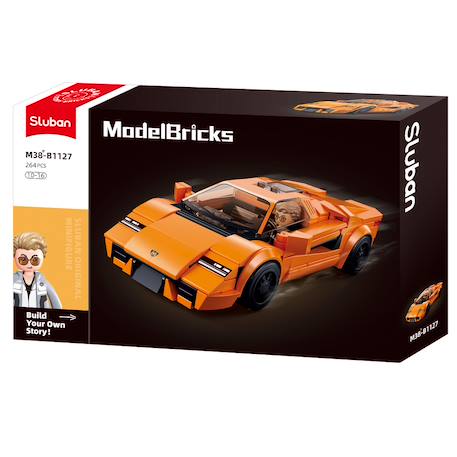 Model bricks - voiture de sport orange Orange 1 - vertbaudet enfant 
