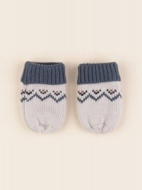 Moufles - 12/18 mois Bleu, gris 1 - vertbaudet enfant 