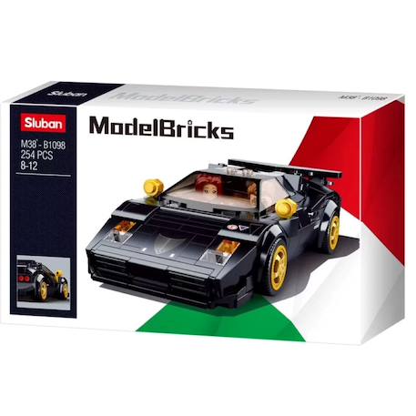Model bricks - voiture de sport italienne noire Noir 1 - vertbaudet enfant 
