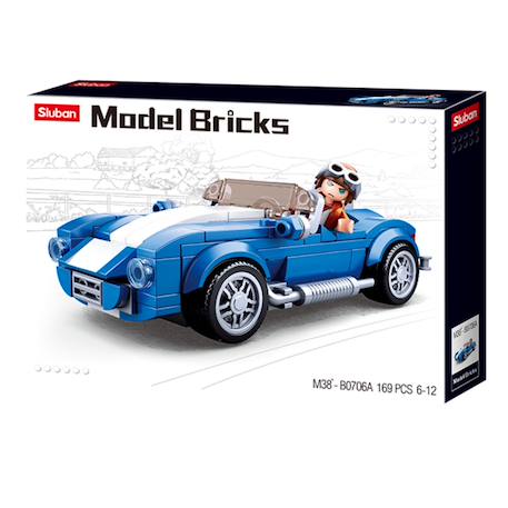 Model bricks - voiture de sport classique Bleu 1 - vertbaudet enfant 