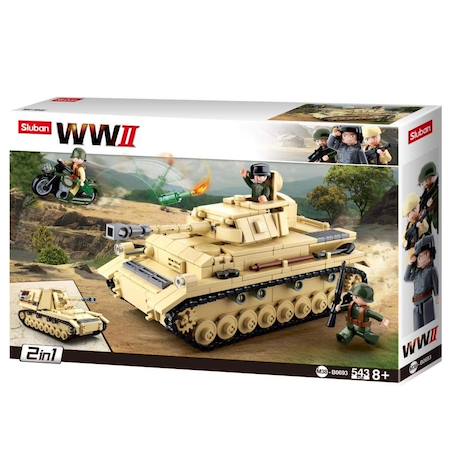 Army wwii - grand char allemand 2 en 1 Beige 1 - vertbaudet enfant 