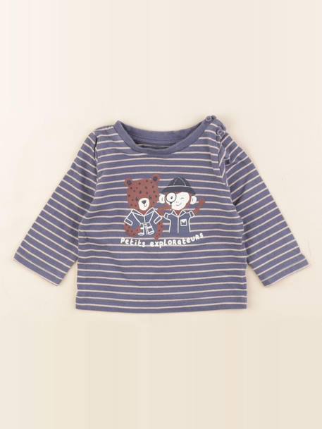 Tee-shirt - 3 mois Bleu 1 - vertbaudet enfant 